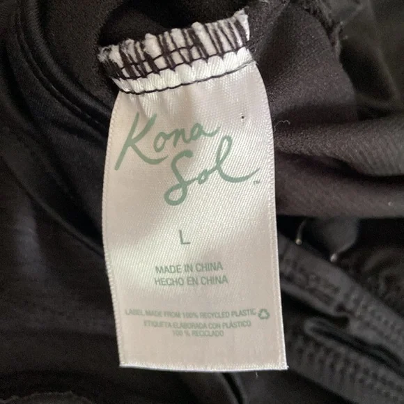 Kona Sol Black Open Tie Back Tankini 3478 - Picture 9 of 10